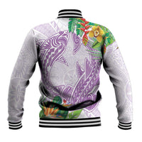 Polynesia Baseball Jacket Sharks Duo Tropical Lavender
