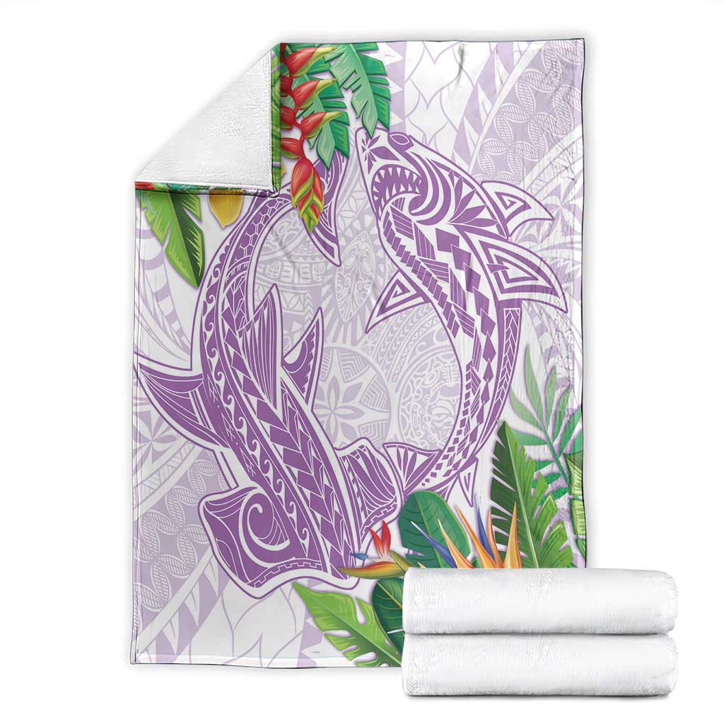 Polynesia Blanket Sharks Duo Tropical Lavender