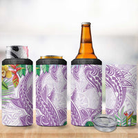 Polynesia 4 in 1 Can Cooler Tumbler Sharks Duo Tropical Lavender