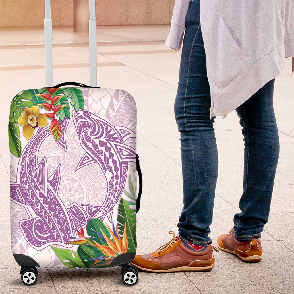 Polynesia Luggage Cover Sharks Duo Tropical Lavender LT7 Lavender - Polynesian Pride