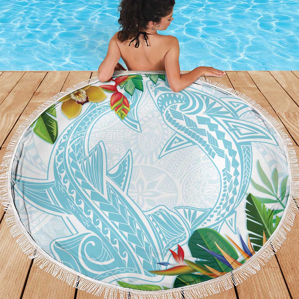 Polynesia Beach Blanket Sharks Duo Tropical Turquoise