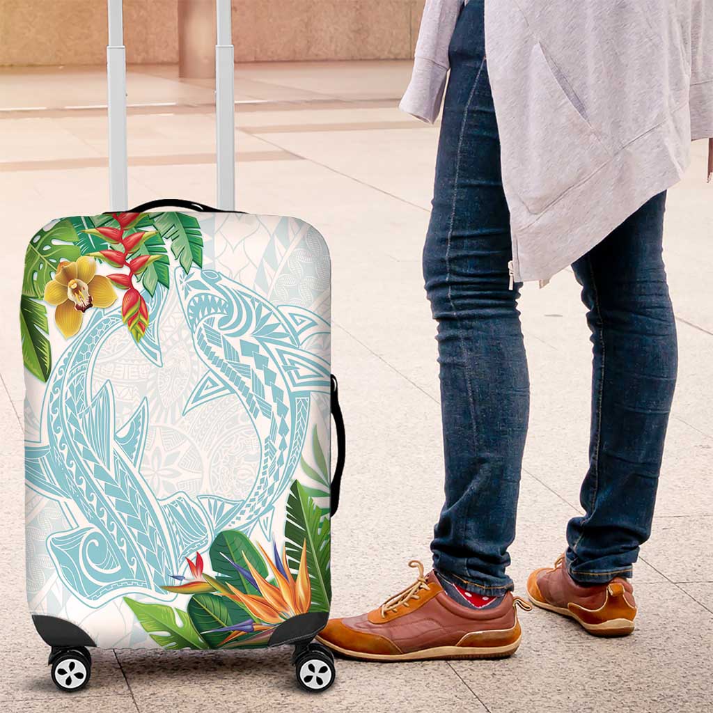 Polynesia Luggage Cover Sharks Duo Tropical Turquoise LT7 Turquoise - Polynesian Pride