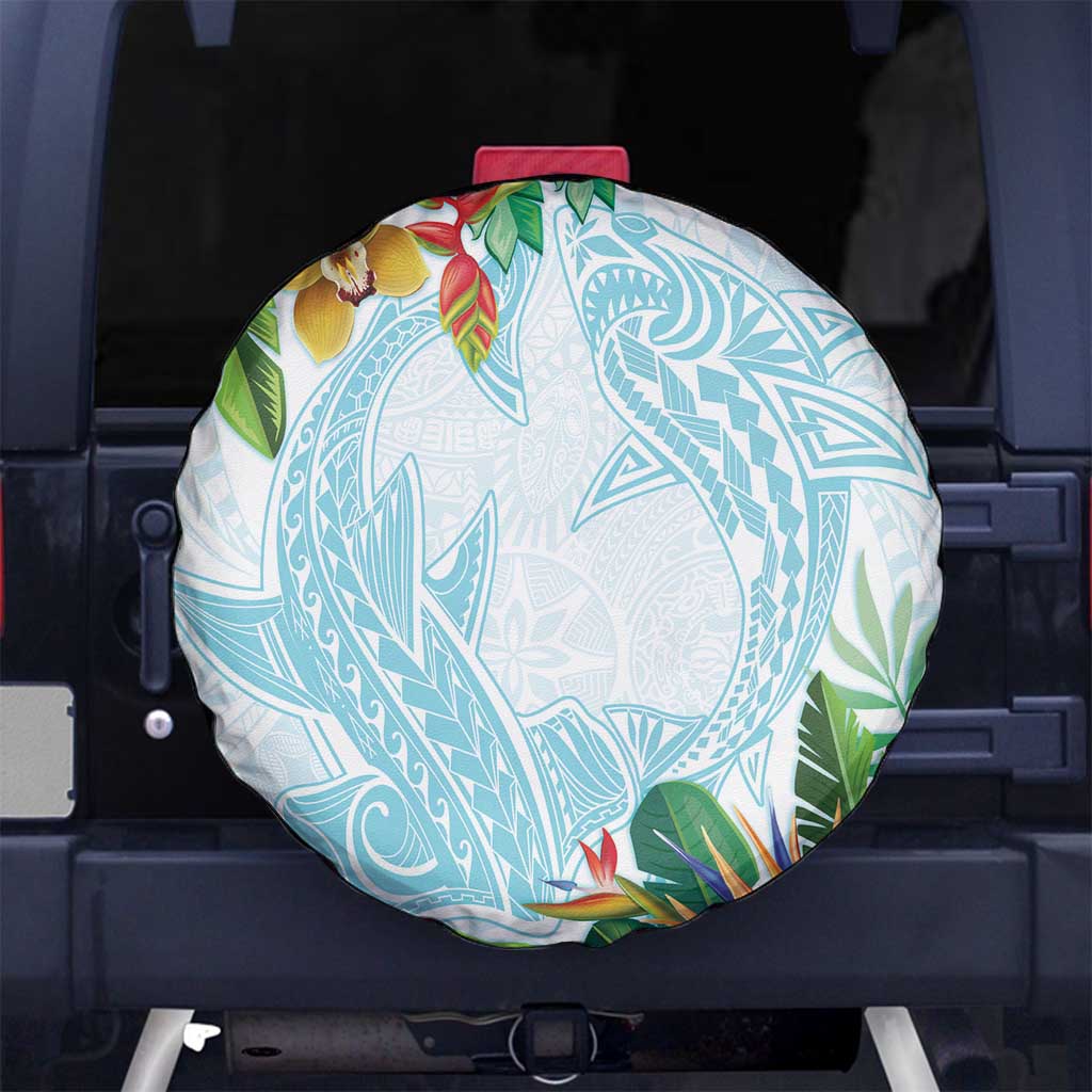 Polynesia Spare Tire Cover Sharks Duo Tropical Turquoise LT7 - Polynesian Pride