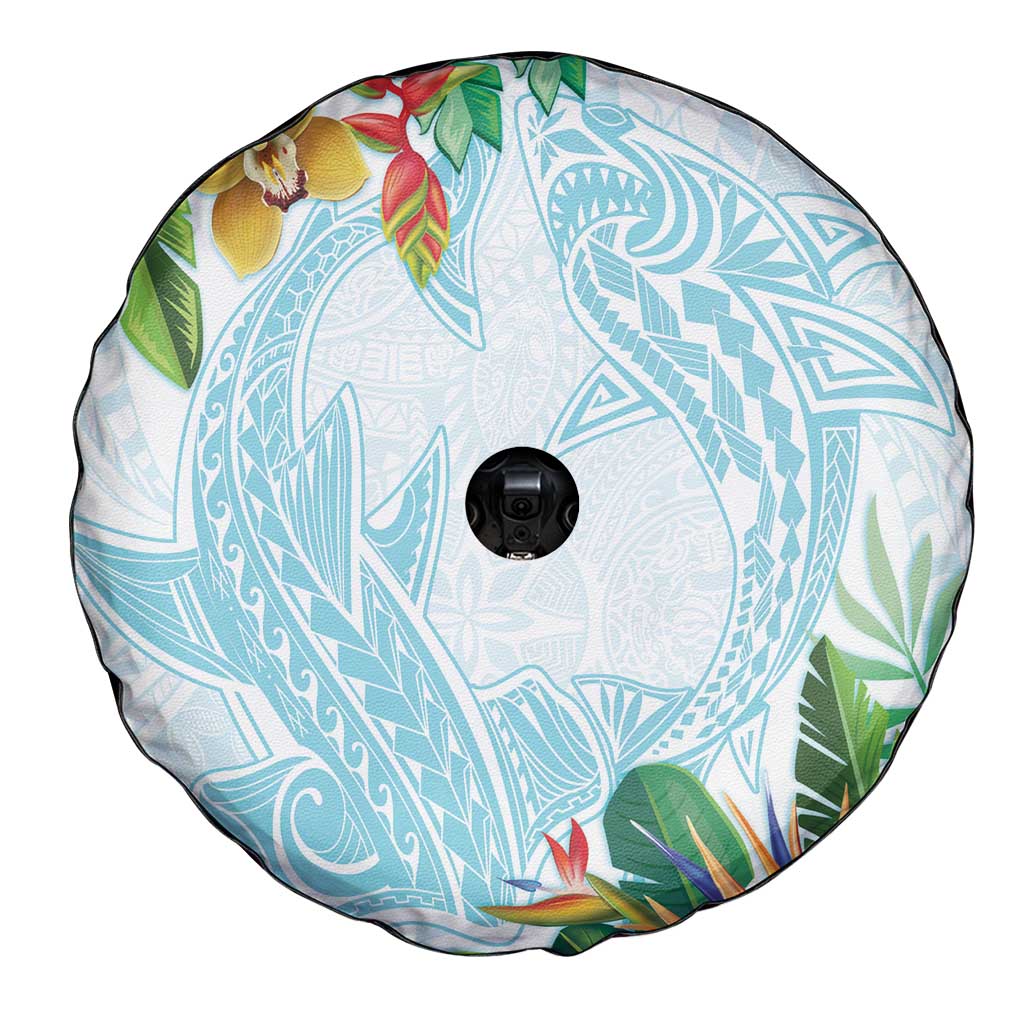 Polynesia Spare Tire Cover Sharks Duo Tropical Turquoise LT7 - Polynesian Pride