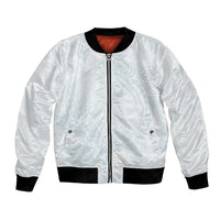Polynesia Bomber Jacket Sharks Duo Tropical Off White