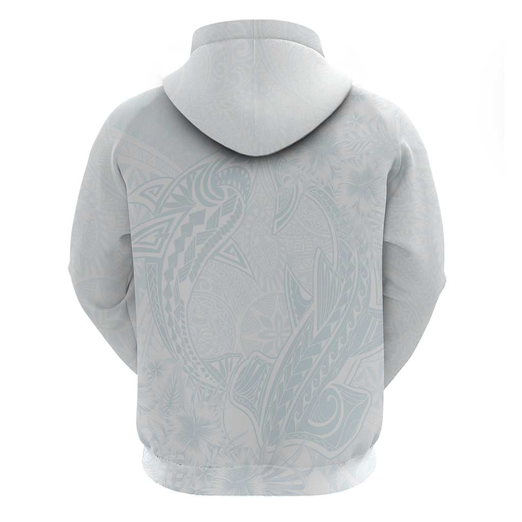 Polynesia Zip Hoodie Sharks Duo Tropical Off White