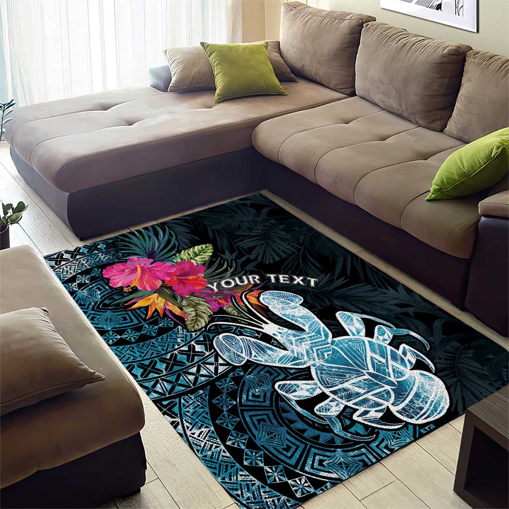 Niue Personalised Area Rug Hiapo Mix Coconut Crab
