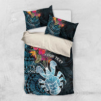 Niue Personalised Bedding Set Hiapo Mix Coconut Crab