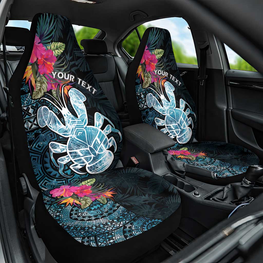 Niue Personalised Car Seat Cover Hiapo Mix Coconut Crab LT7 One Size Art - Polynesian Pride