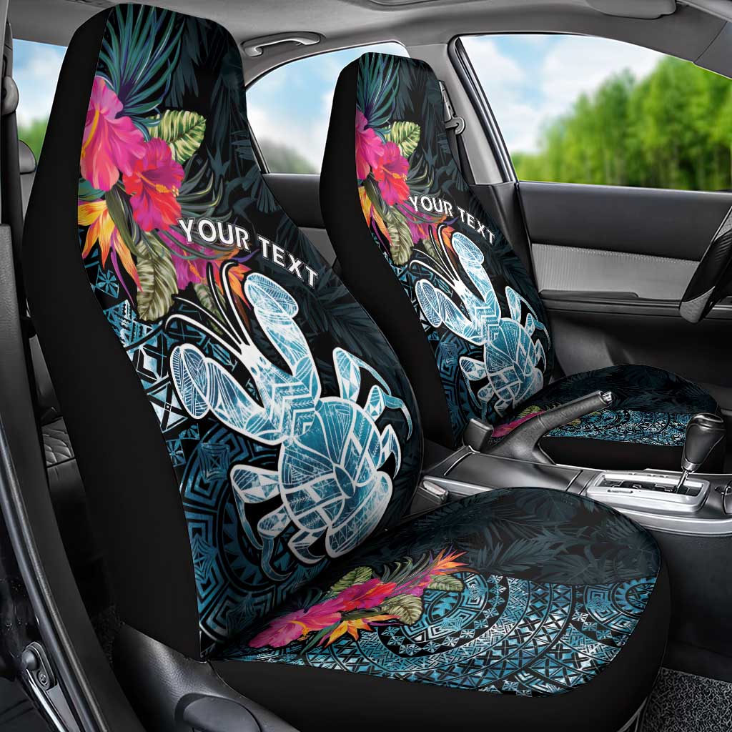 Niue Personalised Car Seat Cover Hiapo Mix Coconut Crab LT7 - Polynesian Pride