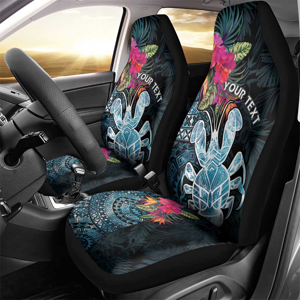 Niue Personalised Car Seat Cover Hiapo Mix Coconut Crab LT7 - Polynesian Pride