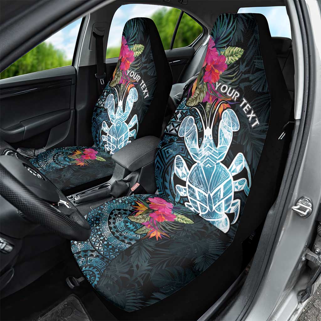 Niue Personalised Car Seat Cover Hiapo Mix Coconut Crab LT7 - Polynesian Pride
