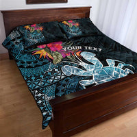 Niue Personalised Quilt Bed Set Hiapo Mix Coconut Crab
