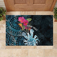Niue Personalised Rubber Doormat Hiapo Mix Coconut Crab LT7 Art - Polynesian Pride
