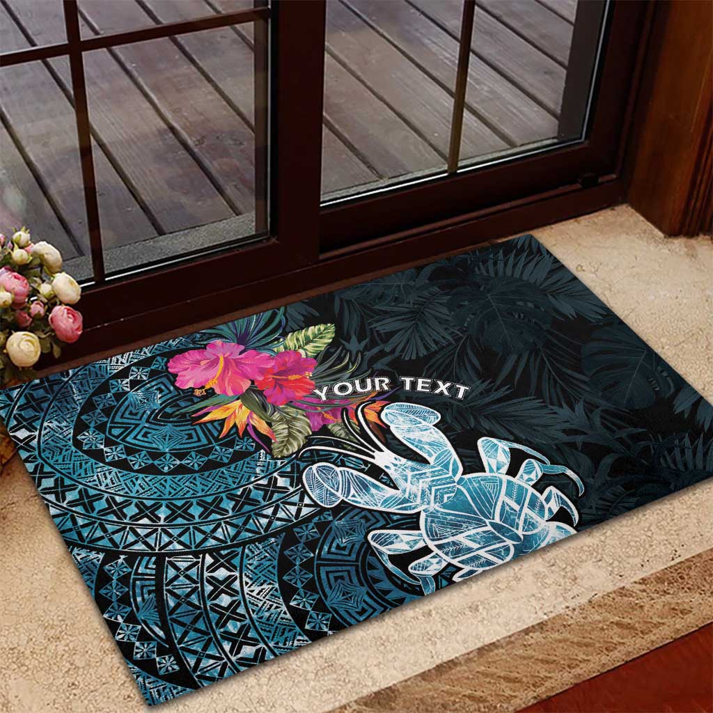 Niue Personalised Rubber Doormat Hiapo Mix Coconut Crab LT7 - Polynesian Pride