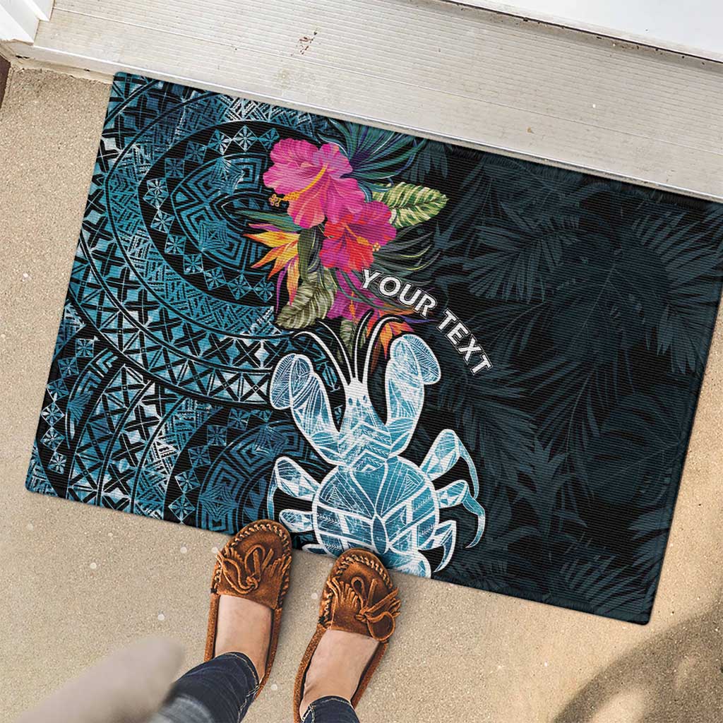 Niue Personalised Rubber Doormat Hiapo Mix Coconut Crab LT7 - Polynesian Pride