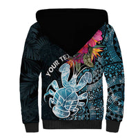 Niue Personalised Sherpa Hoodie Hiapo Mix Coconut Crab