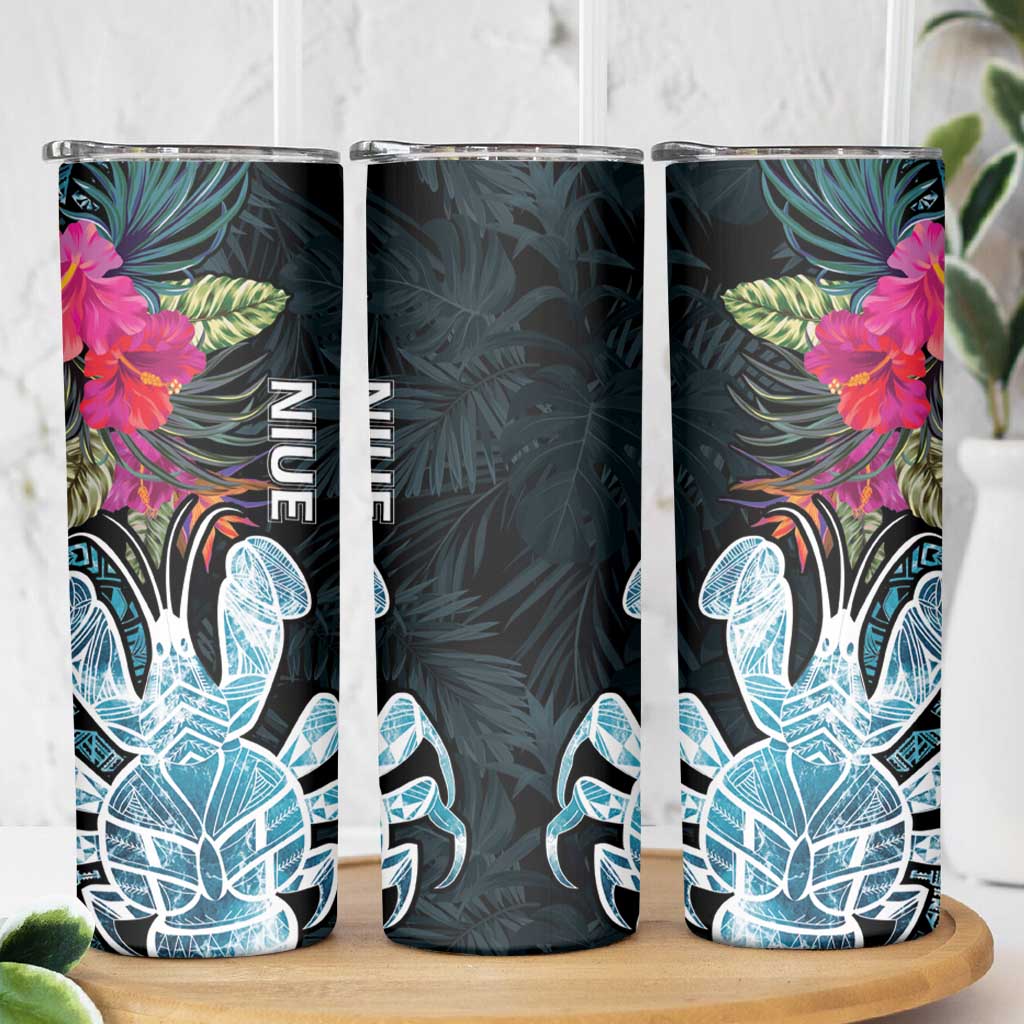 Niue Skinny Tumbler Hiapo Mix Coconut Crab