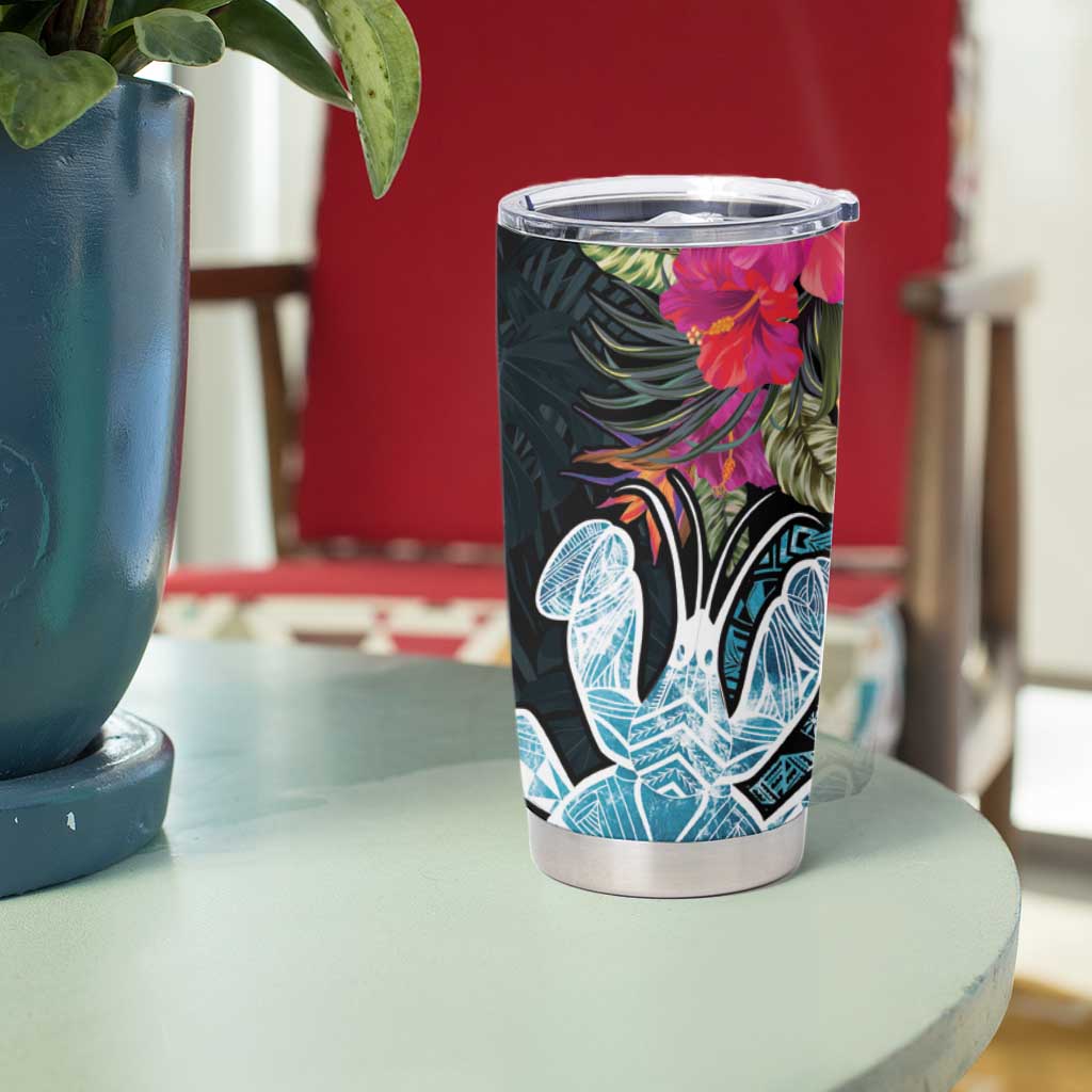 Niue Tumbler Cup Hiapo Mix Coconut Crab