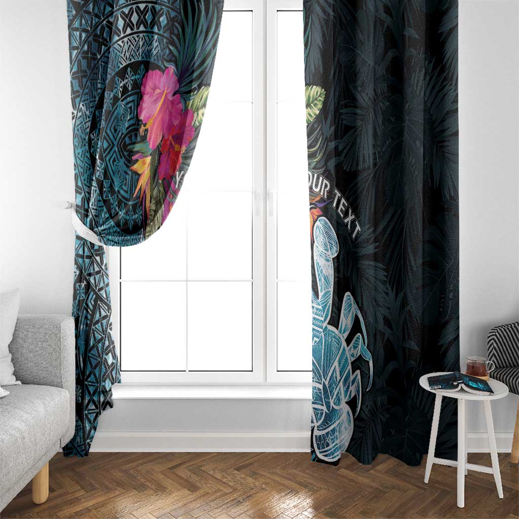 Niue Personalised Window Curtain Hiapo Mix Coconut Crab