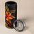 Niue Fakaalofa Atu 4 in 1 Can Cooler Tumbler Whale Hiapo Fiery Motif