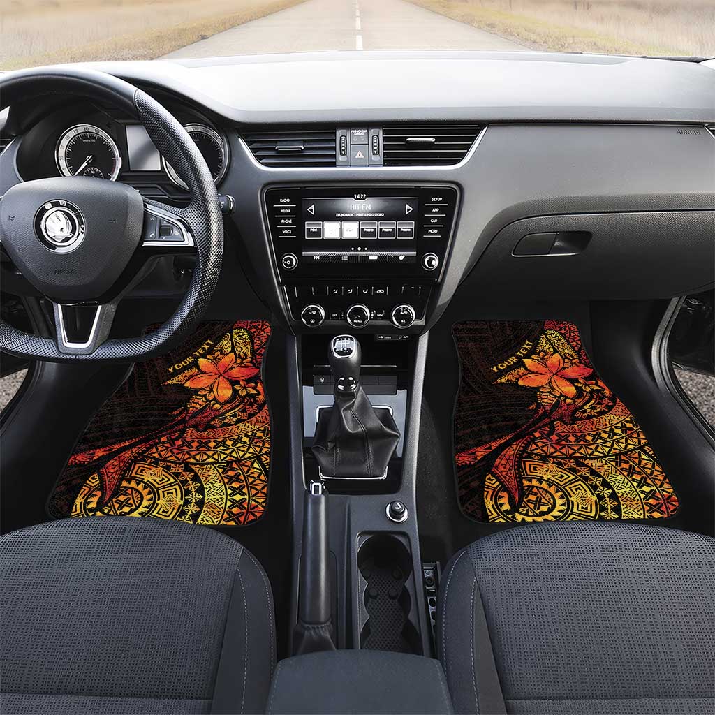 Niue Fakaalofa Atu Personalised Car Mats Whale Hiapo Fiery Motif