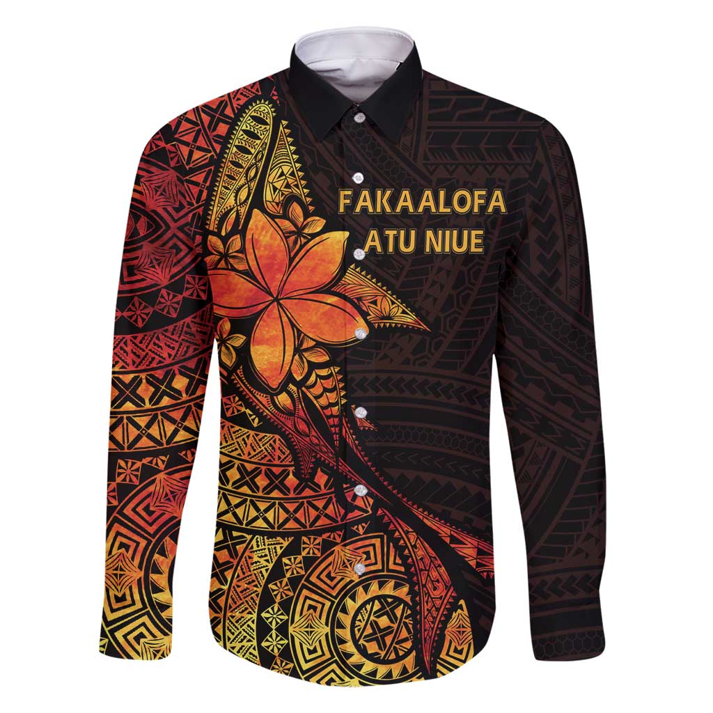 Niue Fakaalofa Atu Personalised Family Matching Summer Maxi Dress and Hawaiian Shirt Whale Hiapo Fiery Motif