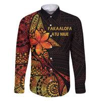 Niue Fakaalofa Atu Personalised Family Matching Summer Maxi Dress and Hawaiian Shirt Whale Hiapo Fiery Motif