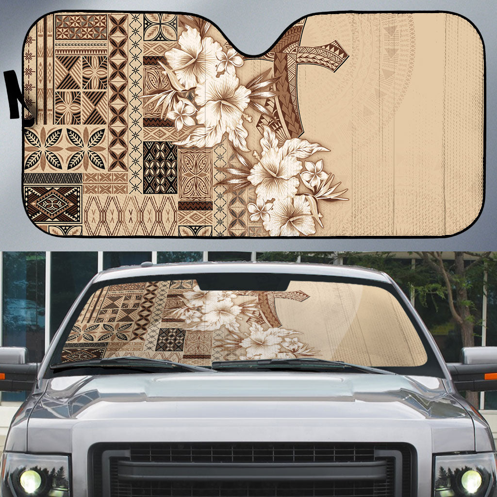 Samoa AIGA Mamanu Siapo Malu Motifs Auto Sun Shade
