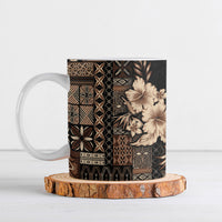 Samoa AIGA Mamanu Siapo Malu Motifs Ceramic Mug Black Ver LT7 Black - Polynesian Pride