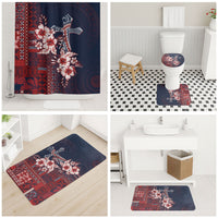 Samoa AIGA Mamanu Siapo Malu Motifs Bathroom Set Flag Color LT7 - Polynesian Pride