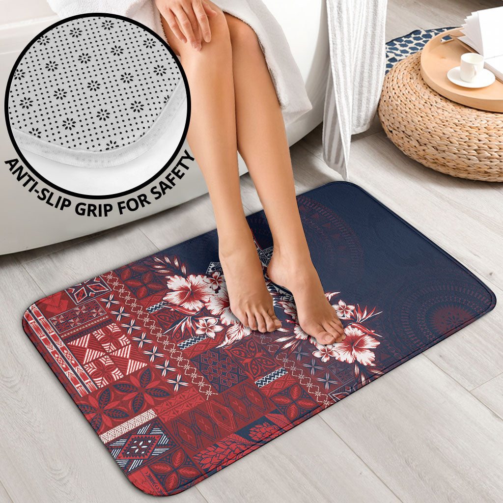 Samoa AIGA Mamanu Siapo Malu Motifs Bathroom Set Flag Color LT7 - Polynesian Pride