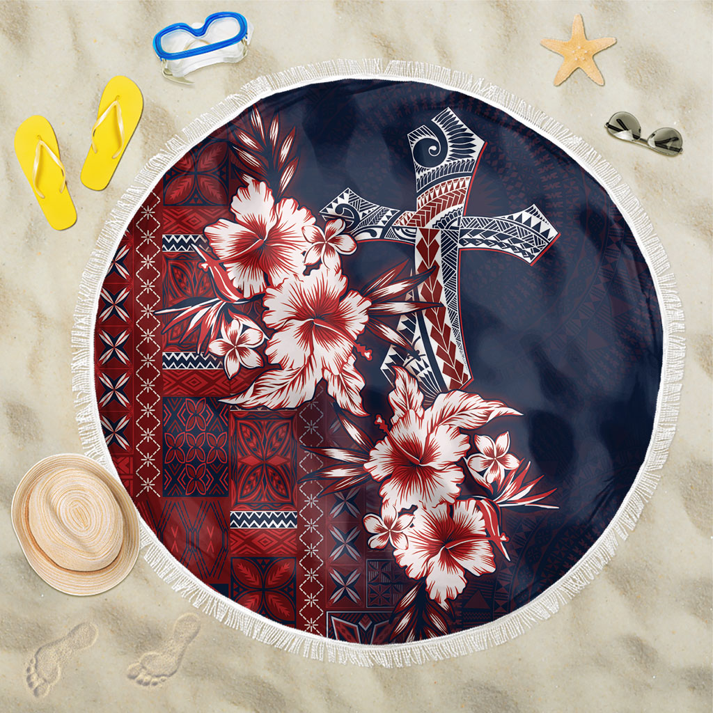 Samoa AIGA Mamanu Siapo Malu Motifs Beach Blanket Flag Color LT7 One Size 150cm Navy Blue - Polynesian Pride