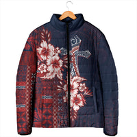 Samoa AIGA Mamanu Siapo Malu Motifs Padded Jacket Flag Color LT7 - Polynesian Pride