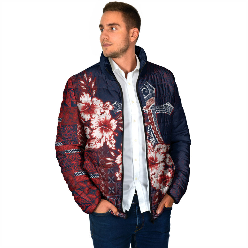 Samoa AIGA Mamanu Siapo Malu Motifs Padded Jacket Flag Color LT7 - Polynesian Pride