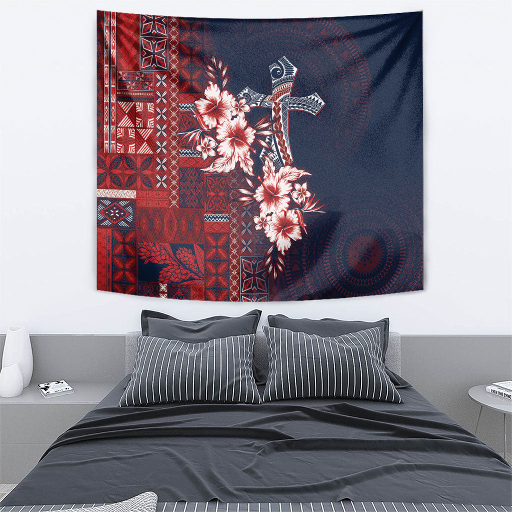 Samoa AIGA Mamanu Siapo Malu Motifs Tapestry Flag Color LT7 - Polynesian Pride