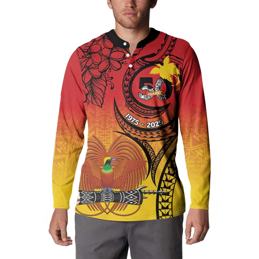 Papua New Guinea 50 Years Button Sweatshirt Motuan Motifs