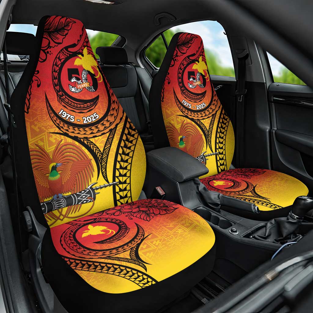 Papua New Guinea 50 Years Car Seat Cover Motuan Motifs