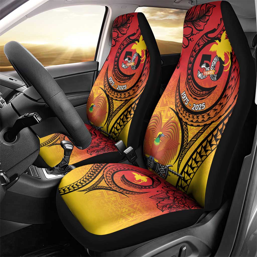 Papua New Guinea 50 Years Car Seat Cover Motuan Motifs