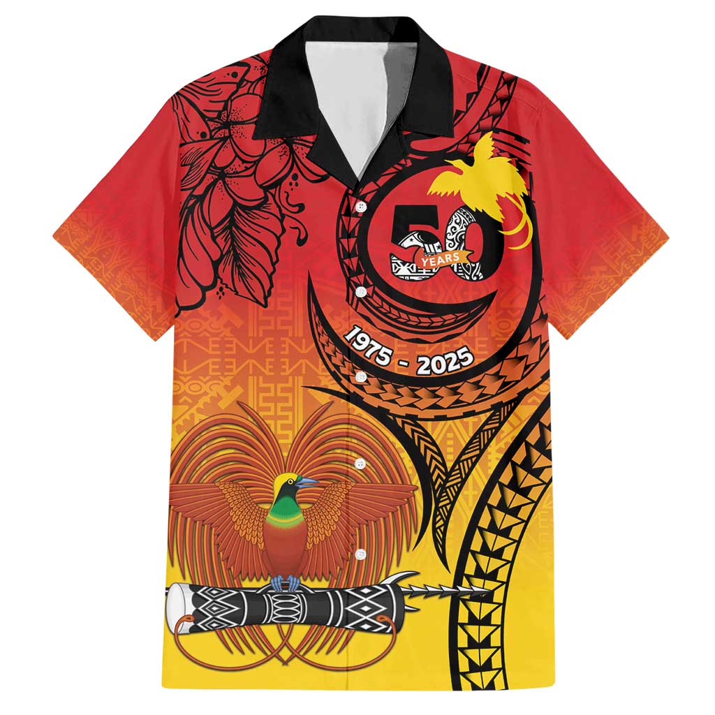 Papua New Guinea 50 Years Hawaiian Shirt Motuan Motifs