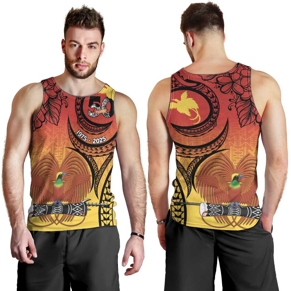 Papua New Guinea 50 Years Men Tank Top Motuan Motifs