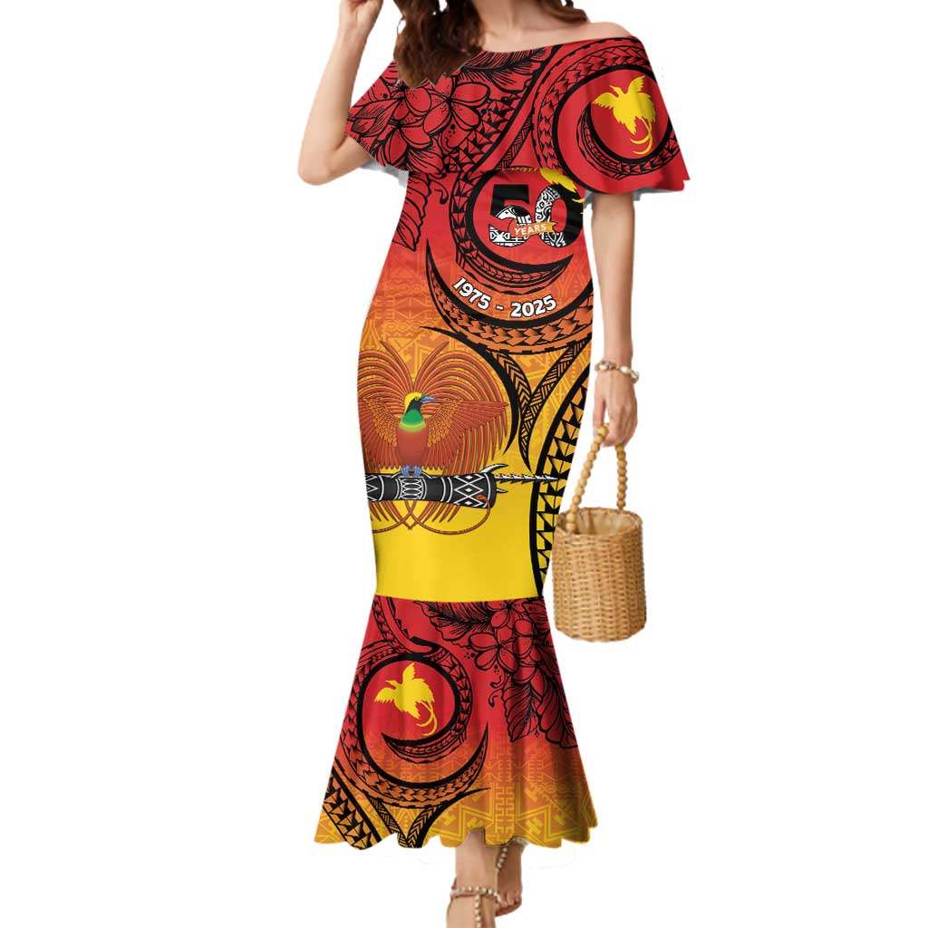 Papua New Guinea 50 Years Mermaid Dress Motuan Motifs