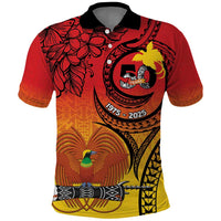Papua New Guinea 50 Years Polo Shirt Motuan Motifs