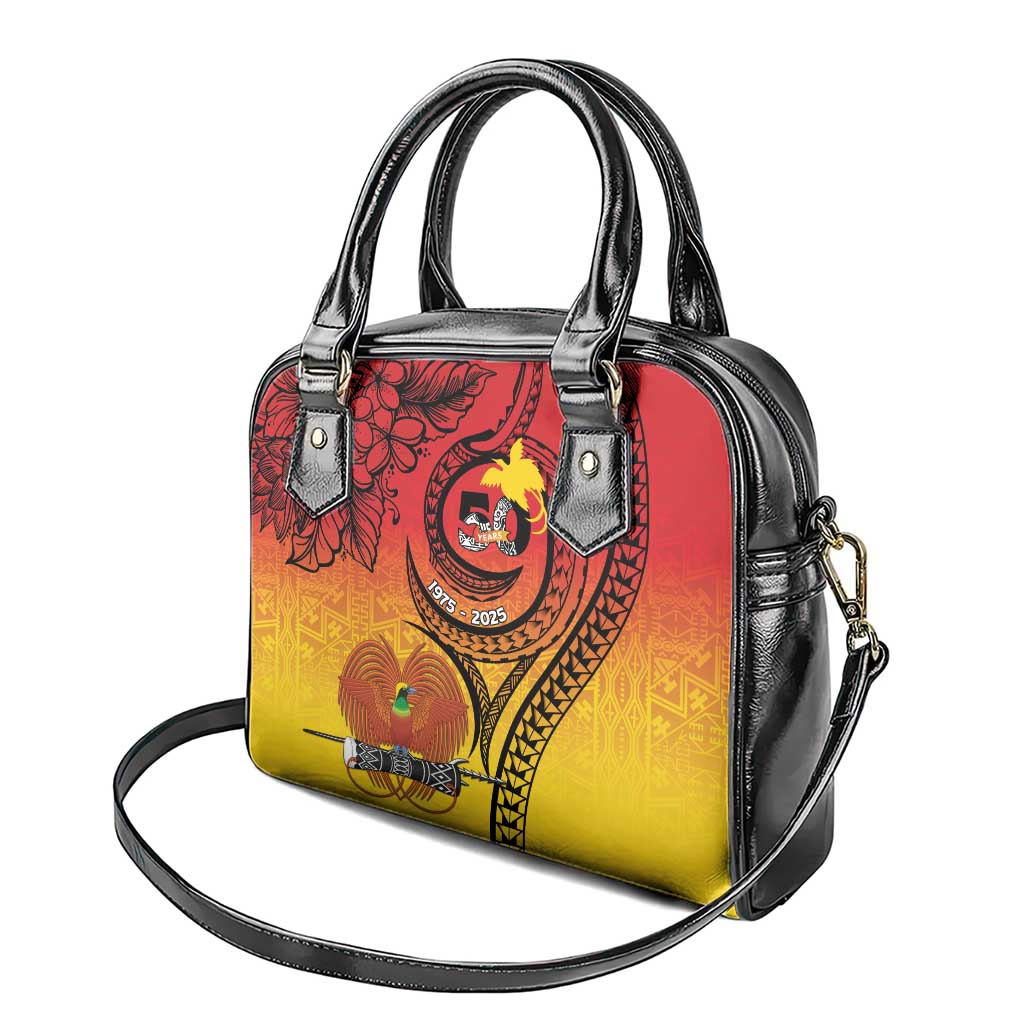 Papua New Guinea 50 Years Shoulder Handbag Motuan Motifs