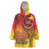 Papua New Guinea 50 Years Wearable Blanket Hoodie Motuan Motifs