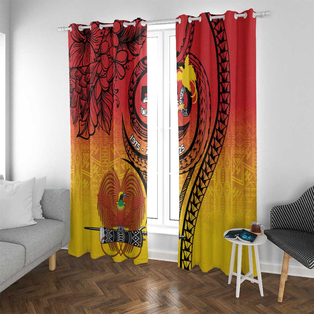 Papua New Guinea 50 Years Window Curtain Motuan Motifs