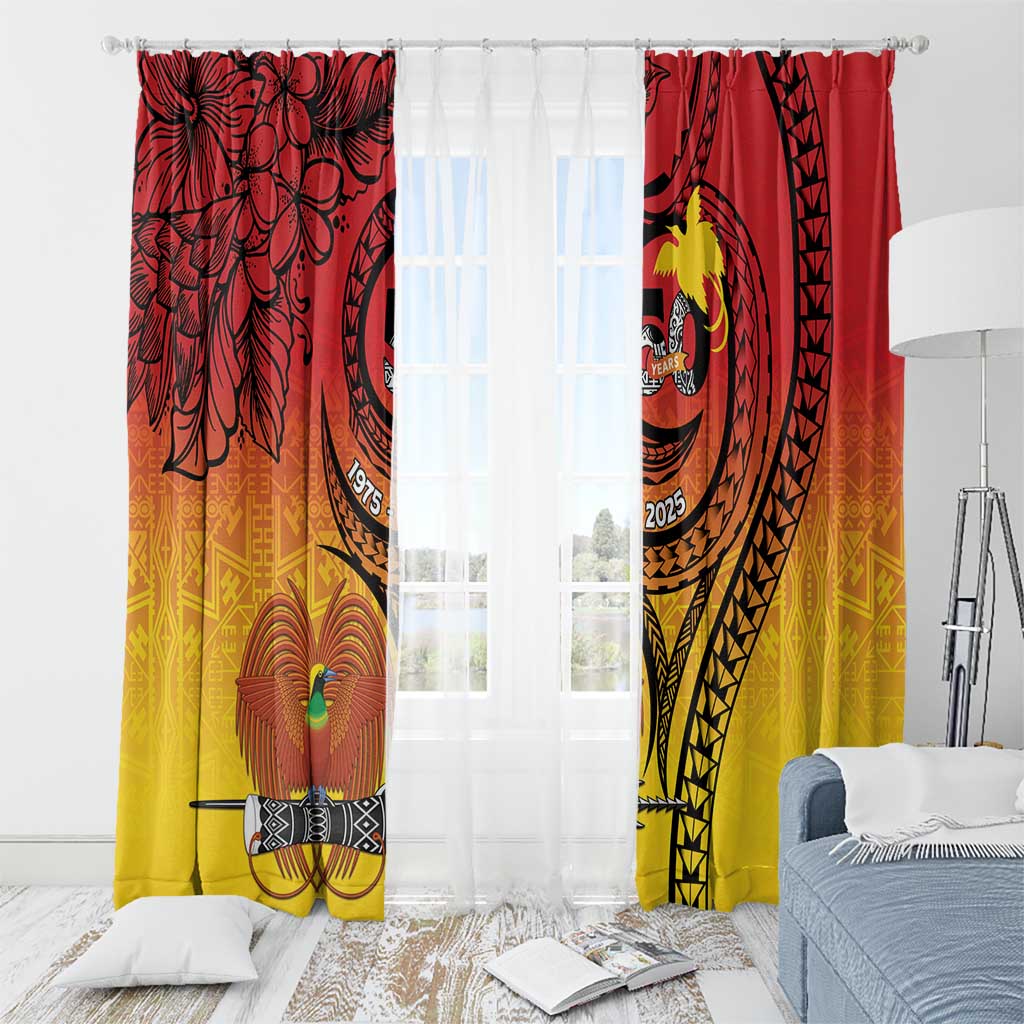 Papua New Guinea 50 Years Window Curtain Motuan Motifs
