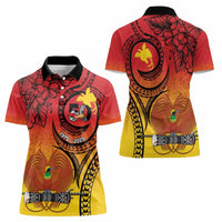 Papua New Guinea 50 Years Women Polo Shirt Motuan Motifs