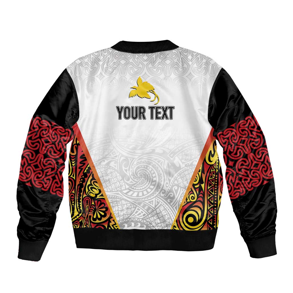 Personalized Papua New Guinea Bomber Jacket Hapi De bilong Indipendens PNG