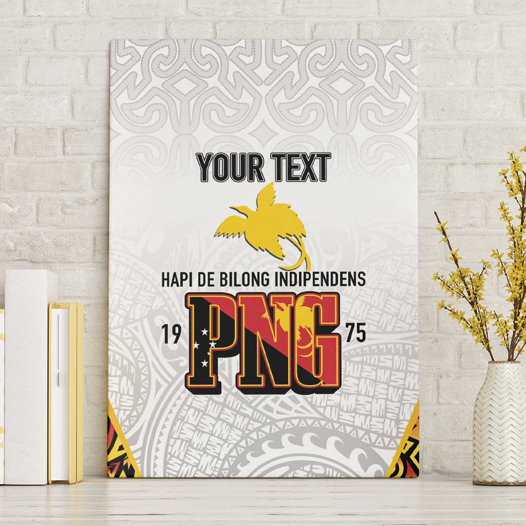 Personalized Papua New Guinea Canvas Wall Art Hapi De bilong Indipendens PNG